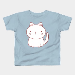 White cat illustration Kids T-Shirt